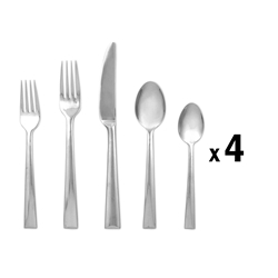 Lenox Continental Dining 20 piece Stainless Flatware, Service for 4 