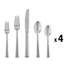 Lenox Eternal Frosted 20 piece Stainless Flatware, Service for 4 