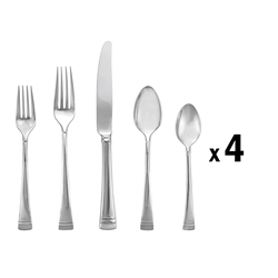 Lenox Federal Platinum 20 piece Stainless Flatware, Service for 4 
