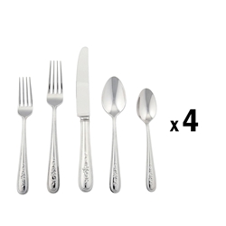 Lenox Opal Innocence 20 piece Stainless Flatware, Service for 4 