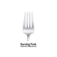 Oneida Boutonniere Serving Fork Cold meat fork