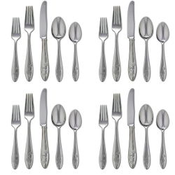 Lenox Butterfly Meadow 20 piece Stainless Flatware, Service for 4 