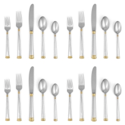 Lenox Eternal Gold 20 piece Stainless Flatware, Service for 4 