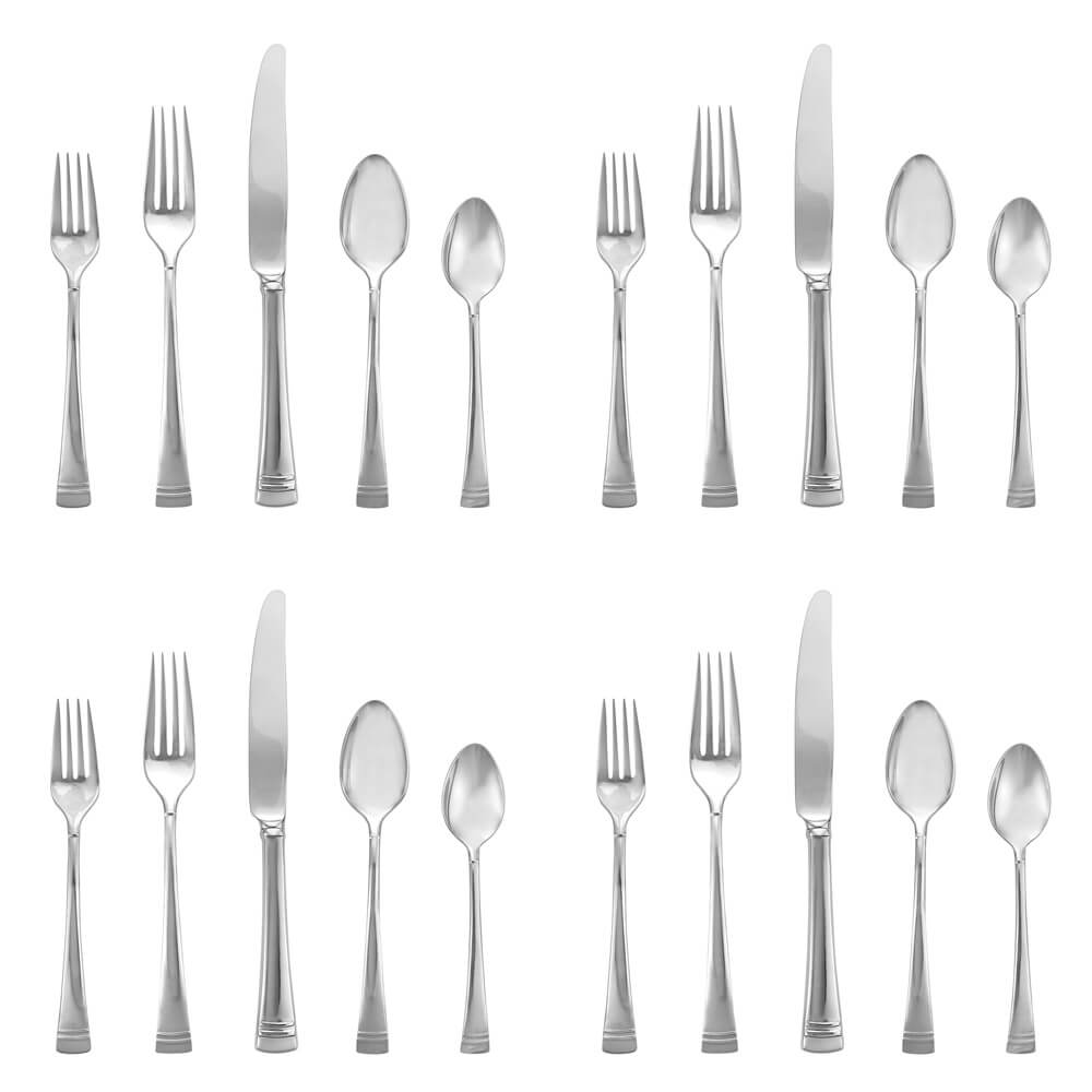 Lenox Federal Platinum 20 piece Stainless Flatware, Service for 4 - LN-FP-50/4