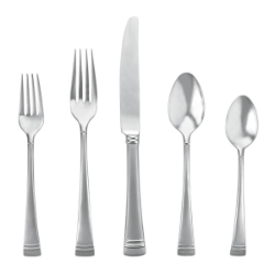 Lenox Federal Platinum Frosted 5 piece Stainless Flatware Place Setting 