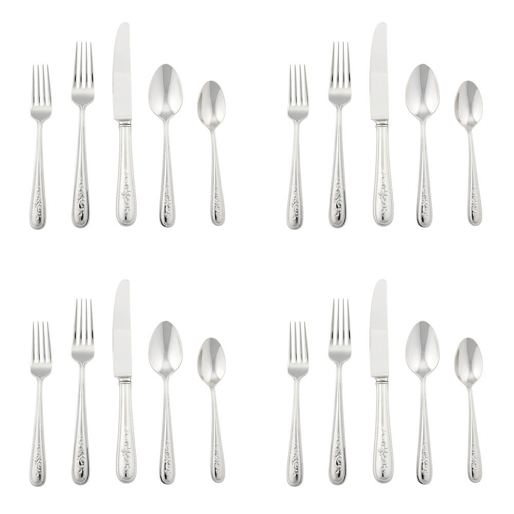 Lenox Opal Innocence 20 piece Stainless Flatware, Service for 4 - LN-OI-50/4