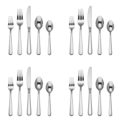 Lenox Pearl Platinum 20 piece Stainless Flatware, Service for 4 