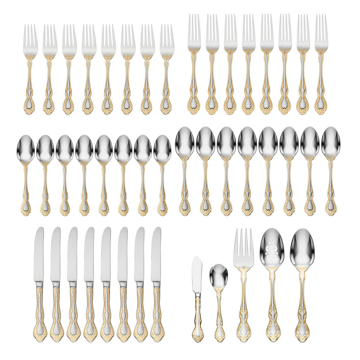 Oneida Golden Mandolina 45 Piece Set, Service for 8 - ON-F142045A