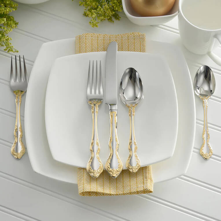 Oneida Golden Mandolina 45 Piece Set, Service for 8 - ON-F142045A