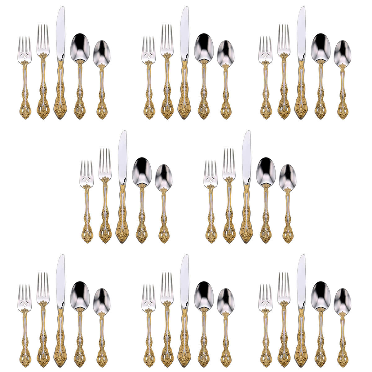 Oneida Golden Michelangelo 40 Piece Set, Service for 8 - ON-GMK-50/8