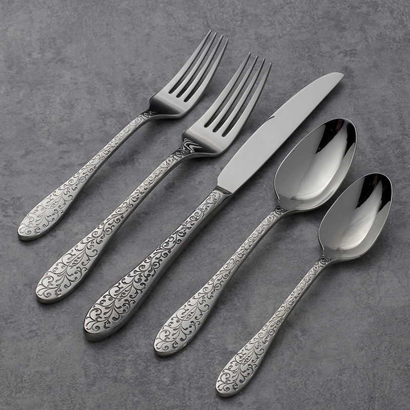 🍴 Set De 3 Tenedores De Cena Oneida Flourish – Acero Inoxidable 18/10, 8 Pulgadas, Diseño Cuerda | Elegancia Y Resistencia (Usados Como Nuevos)
