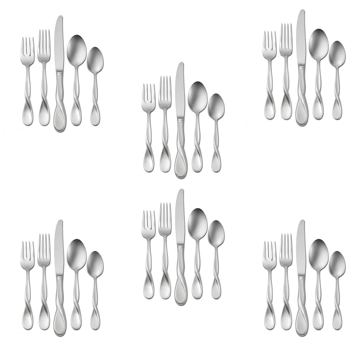 Oneida Satin Aquarius 30 Piece Set, Service for 6 - ON-SAQ-50/6