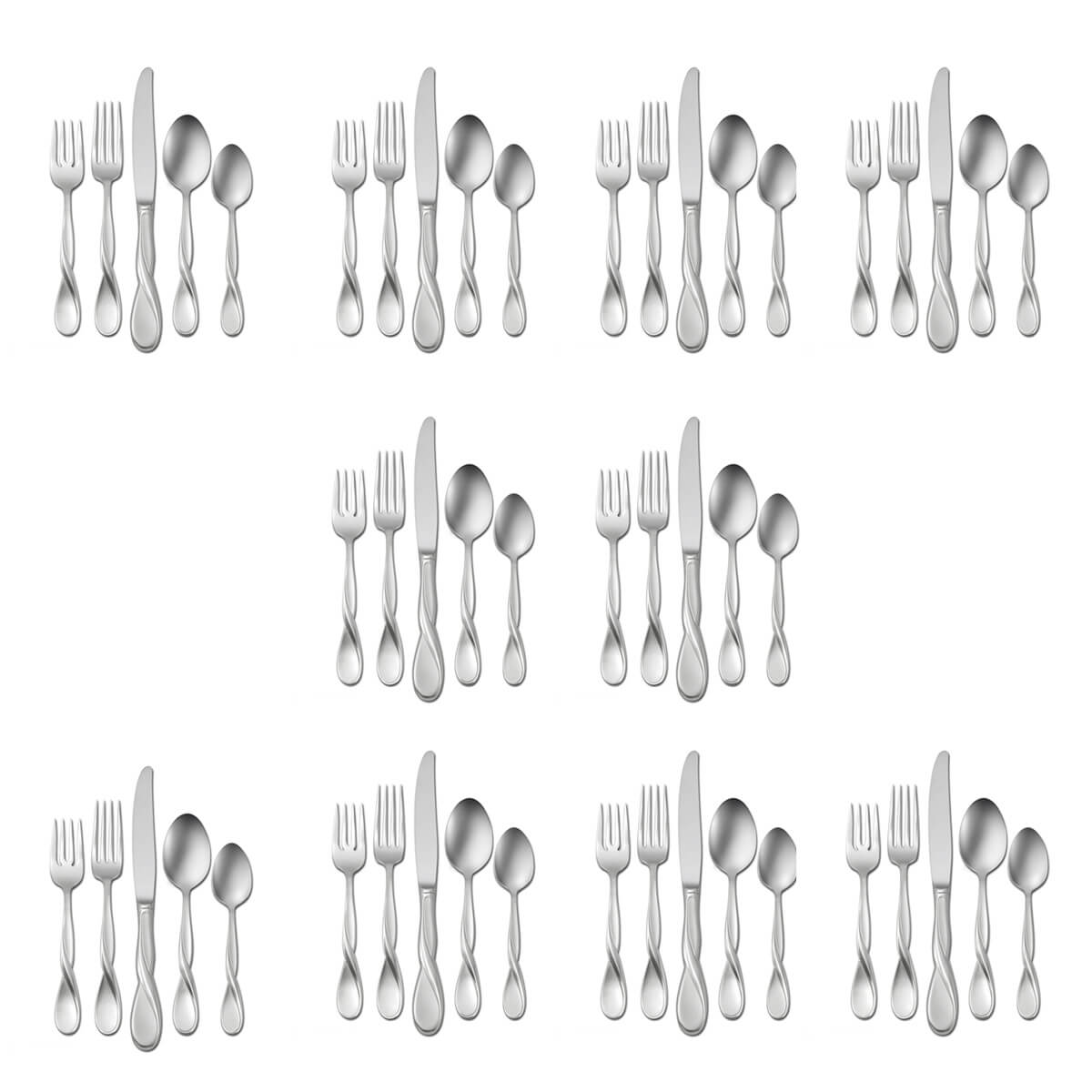Oneida Satin Aquarius 50 Piece Set, Service for 10 - ON-SAQ-50/10