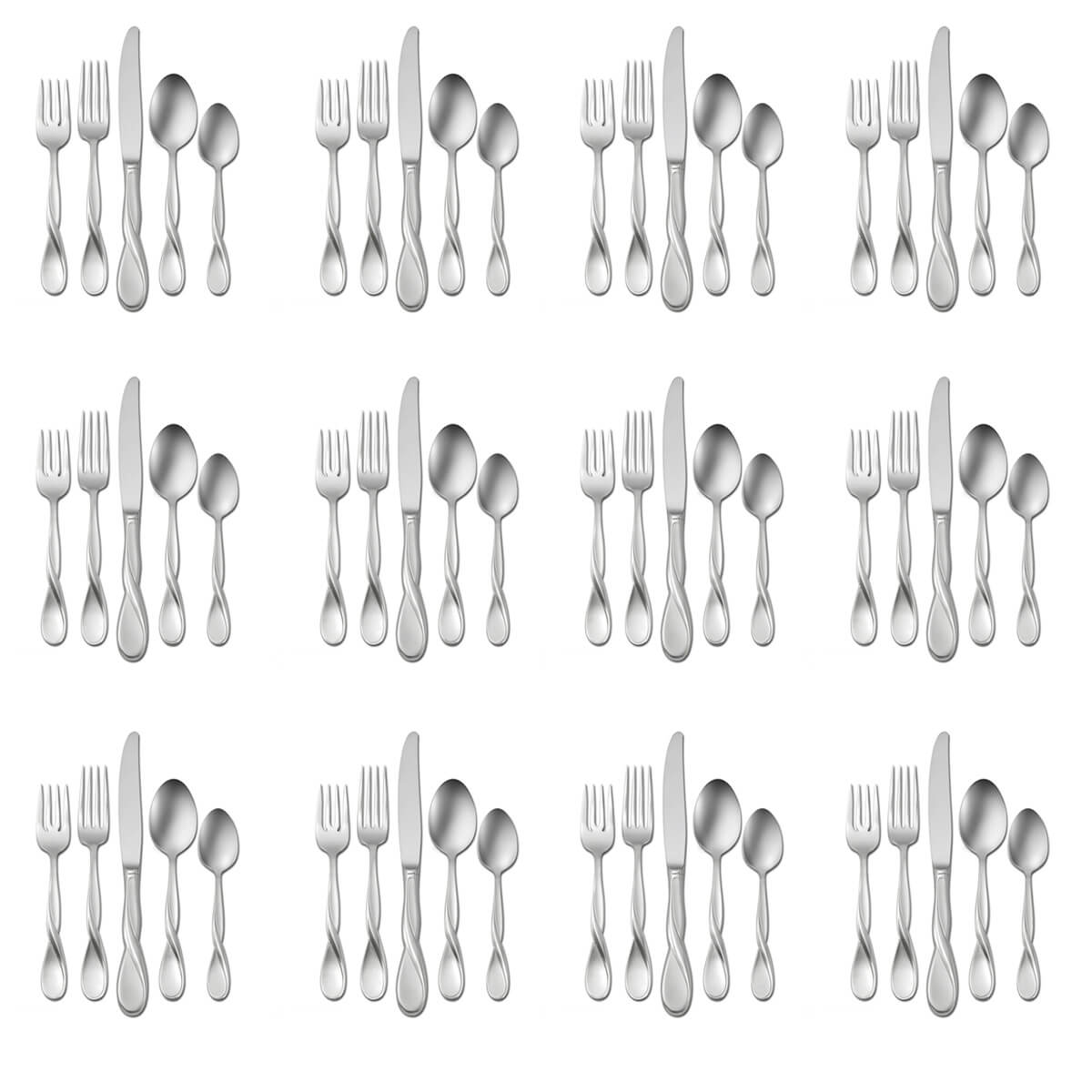 Oneida Satin Aquarius 60 Piece Set, Service for 12 - ON-SAQ-50/12