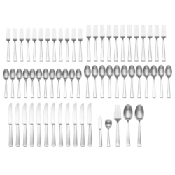 Oneida Satin Lewin 65 Piece Set, Service for 12 