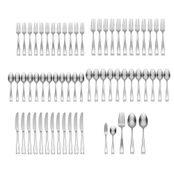 Oneida Satin Moda 65 Piece Set, Service for 12 