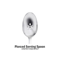 Oneida Satin Golden Kensington Pierced Serving Spoon 