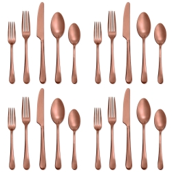 Skandia Mirabella Satin Copper Titanium 20 piece, Service for 4 