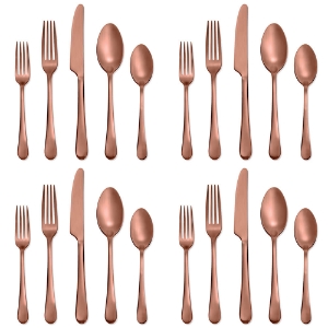 Skandia Mirabella Satin Copper Titanium 20 piece, Service for 4