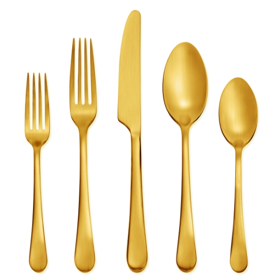 Skandia Mirabella Satin Gold Titanium 20 piece, Service for 4 - LN-SFF40G20SB