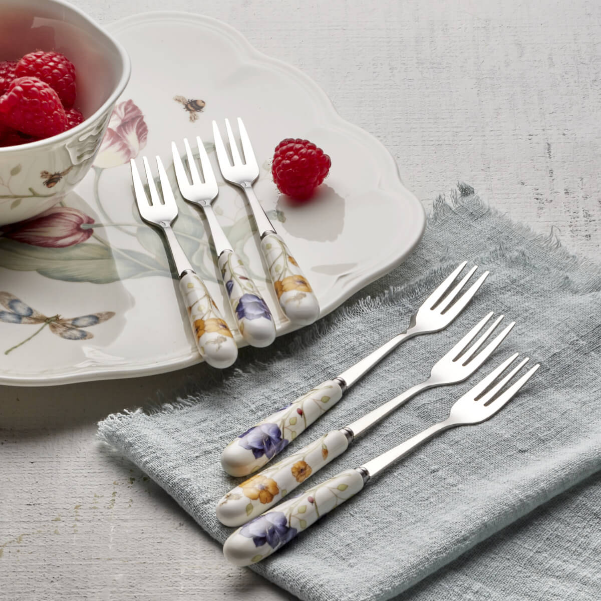 Lenox Butterfly Meadow Cocktail Forks, Set of 6 - LN-890917